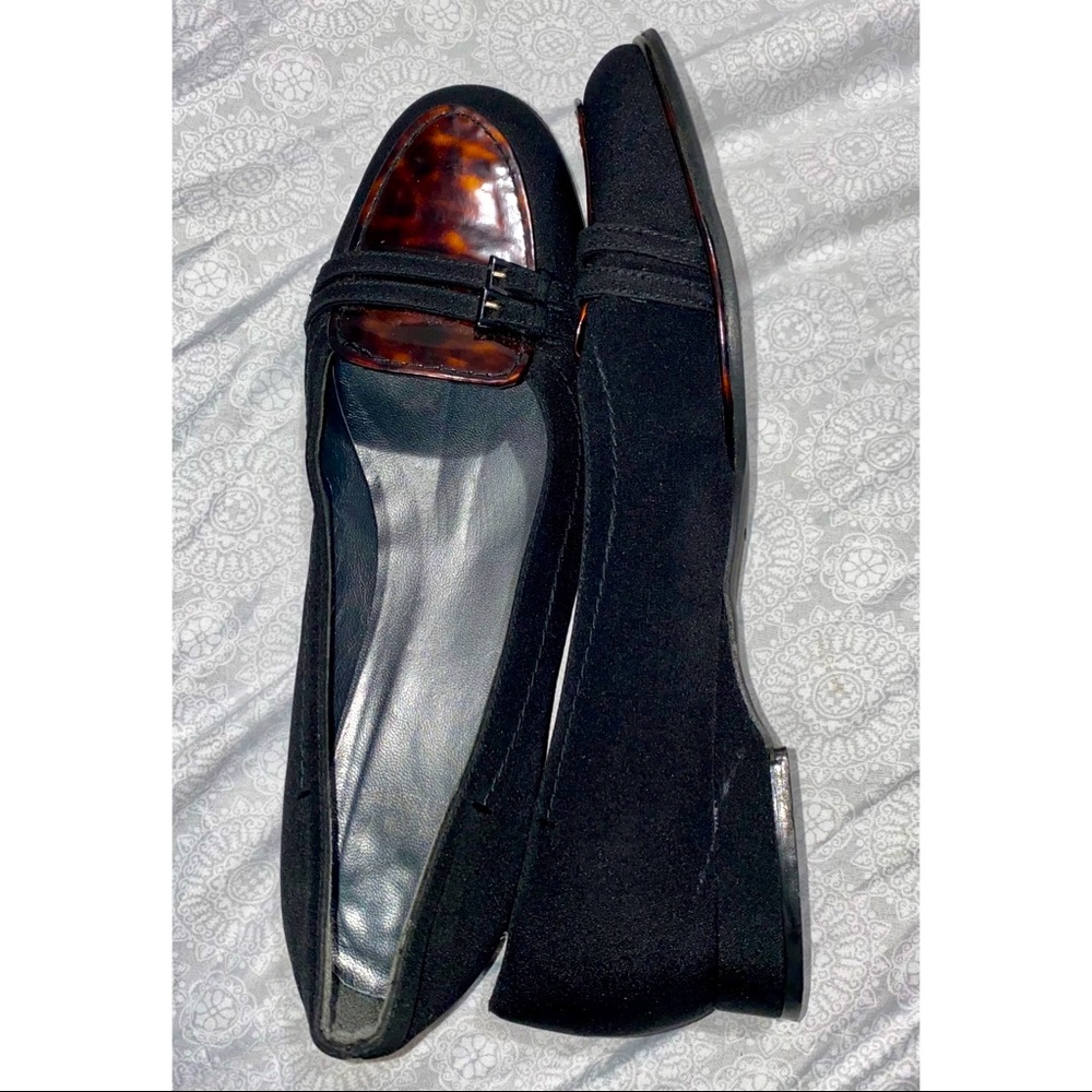 Stuart Weitzman Black Tortoise Shell Loafers Size… - image 3